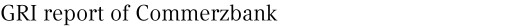 GRI report of Commerzbank