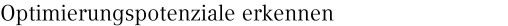 Optimierungspotenziale erkennen
