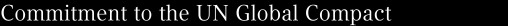 Commitment to the UN Global Compact