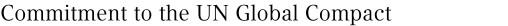 Commitment to the UN Global Compact