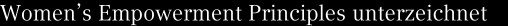 Women’s Empowerment Principles unterzeichnet