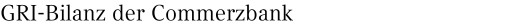 GRI-Bilanz der Commerzbank 