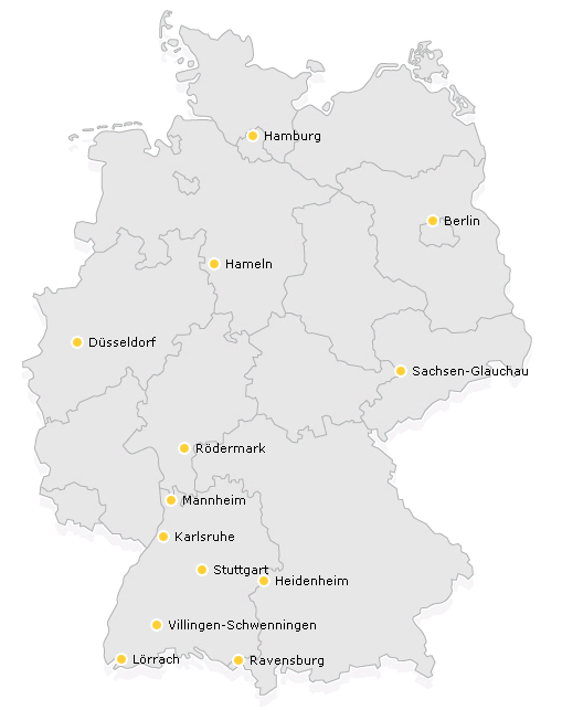 Standorte der dualen Hochschulen