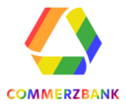 Logo in rainbow colors