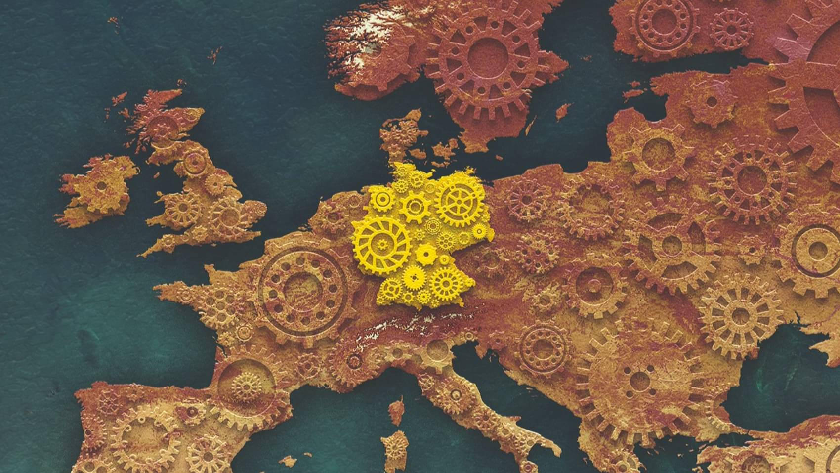 Bild zeigt die europäische Landkarte mit Fokus auf Deutschland