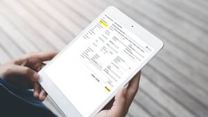 Tablet closeup viewing WTS