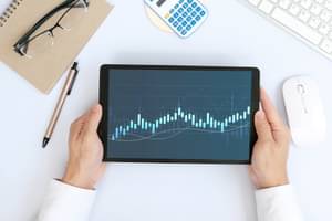 Stock market and trading, digital graph